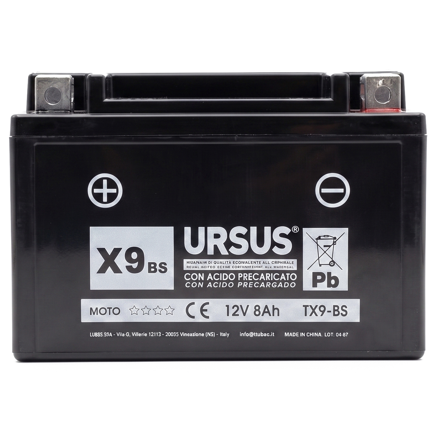 Ursus Batteria Moto YTX9 BS 12V 8AH - URSUS
